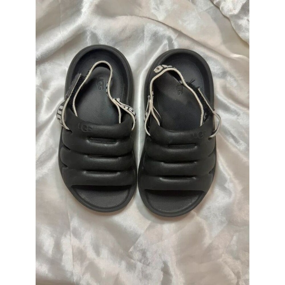 UGG Sport Yeah Toddler Sandal Black & White Size 8 Unisex